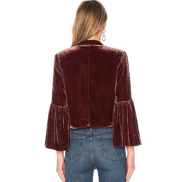 ✖️SOLD✖️Ulla Johnson Mara Velvet Jacket in Puce - Picture 3 of 7